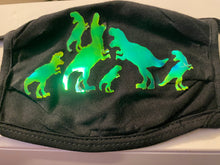 Load image into Gallery viewer, Holographic Dinosaur Face Mask