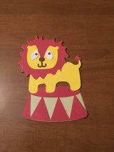 Load image into Gallery viewer, Circus Lion Shaped Card
